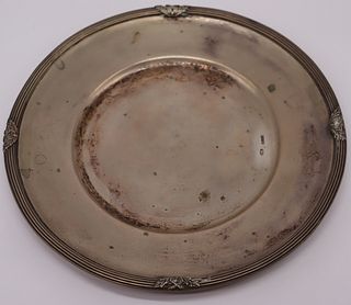 SILVER.Round Russian Faberge Silver Plate.