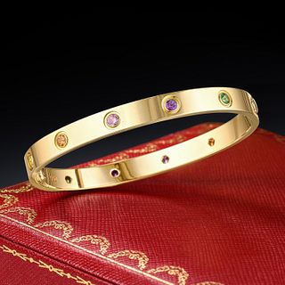 Cartier Multi-Colored Gemstone Love Bracelet