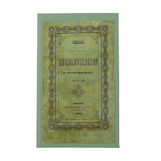 Galvez, Mariano.  Memoria de la Dirección de Colonización é Industria. México: Imprenta de Vicente García Torres, 1850.