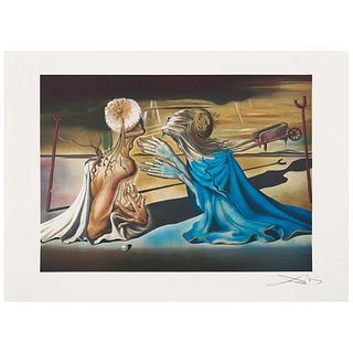 Salvador Dalí. Tristan et Yseult. Litografía 74 / 300. Firmada. Impresa por Ateliers Jobin en París.