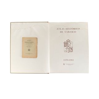 Becerra, Marcos E. Nombres Geográficos del Edo de Tabasco de la República Mexicana / Atlas Histórico de Tabasco. Méx., 1909/82. Pieces: 2