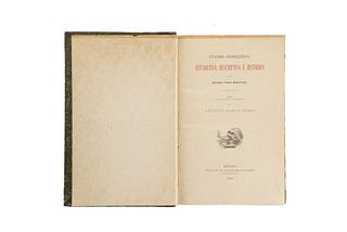 García Cubas, Antonio. Atlas Metódico... / Cuadro Geográfico. México, 1874 / 1885. Pieces: 2.