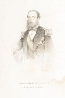 Valle, Juan N. del. El Viajero en México. Completa Guía de Forasteros para 1864. México, 1864. With portraits of Maximilian and Carlotta.