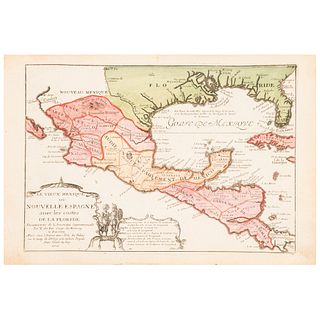 Fer, Nicolas de. Le Vieux Mexique ou Nouvelle Espagne avec les Costes de La Floride. Paris, 1705. Engraved, colored map, 9 x 12.9" (23 x 33 cm)
