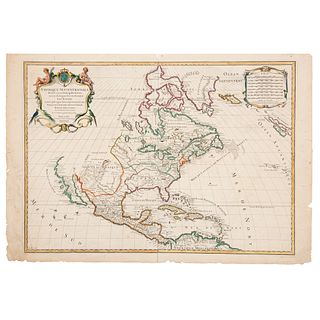 Jaillot, Hubert - Jaillot, Benard. Amerique Septentrionale... Paris, 1719. Engraved, colored map, 18.3 x 25.3" (46.5 x 64.5 cm)