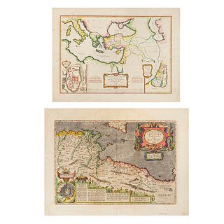 Ortelli, Abrahami / Bonne, M. Africae Propriae Tabula / Carte de Régions et des Lieux… 1624 / Ca. 1771. Colored maps. Pieces: 2.