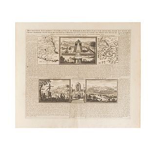 Chatelain, Henry Abraham. Description, Situation & Vue de la Ville de Mexique... Amsterdam, 1719. Engraving, 14.7 x 17.3" (37.5 x 44 cm)