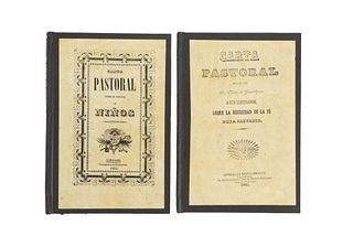 Diego Obispo de Guadalajara / Pedro Obispo de Guadalajara. Cartas Pastorales.  México, 1852/1865. Pieces: 2.