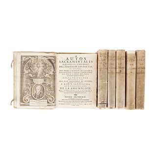 Calderón de la Barca, Pedro. Autos Sacramentales, Alegóricos, y Historiales del Phenix de los Poetas. Madrid, 1759-60. Pieces: 6.