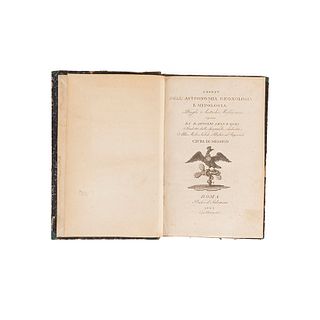León y Gama, Antonio. Saggio dell'Astronomia Cronologia e Mitologia Due Antichi Monumenti di Architettura Messicana. Rome, 1804.