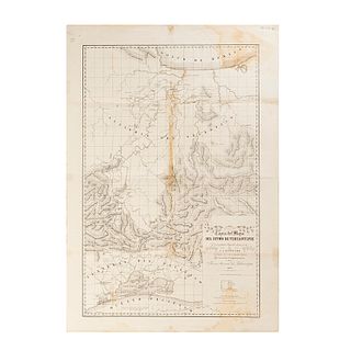 Barnard, J. G. Copia del Mapa del istmo de Tehuantepec. México, 1851. Lithographic map, 20.8 x 13.3" (53 x 34 cm). Lithograph by Decaen.
