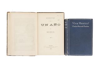 Baz, Gustavo / Flandrau, Charles Macomb. Un Año en México / Viva México! 1887 / 1909. Pieces: 2.
