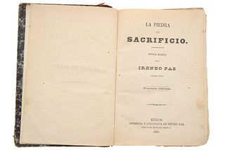Paz, Ireneo. La Piedra del Sacrificio. México: Imprenta y Litografía de Ireneo Paz, 1881. 20 lithographs.