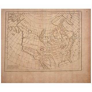 Diderot, Denis - Vaougondy, Robert de. Cartas Geográficas del Norte de América, California... París, 1772. Pieces: 4.