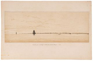 Mesnard - Thierry. Panorama, Pris du Mouillage de San Blas (Côte Occidentale du Mexique). Paris, 1841. Lithographs, 14 x 21.6" (36 x 55 cm). Pieces: 4
