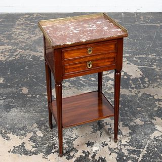 EARLY 20TH C., FRENCH MARBLE TOP SIDE TABLE