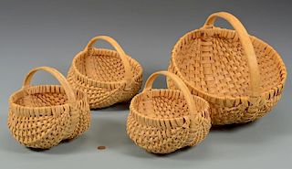 4 Herman Freshour Split Oak Baskets
