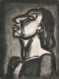 Georges Rouault (French, 1871-1958)      Son Avocat, en phrases creuses, clame sa totale inconscience