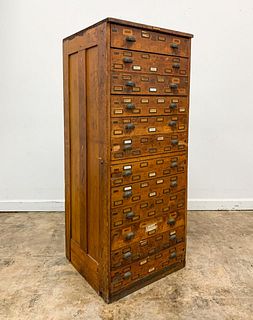 AMERICAN, TWELVE DRAWER MAP OR DOCUMENT CHEST