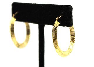 Jacmel Mauritius 14K Yellow Gold Hoop Earrings