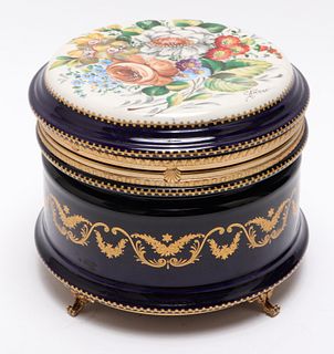 Sevres Hand-Painted Porcelain Dresser Box