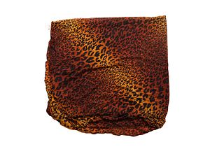 Oscar De La Renta Leopard Print Scarf / Sarong