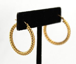 EternaGold 14K Gold Hoop Earrings