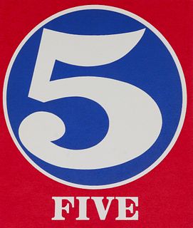 Robert Indiana "Five (5)" 1968 Lithograph on Paper