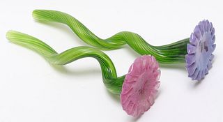 Murano Glass Flower Sculpture, 2