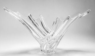 Art Vannes Large Glass Freeform Centerpiece Bowl