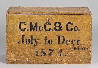 McClung Warehouse Grain Painted Box, 1874