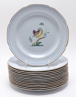 Spode "Queen's Bird" China Dinner Plates, 14