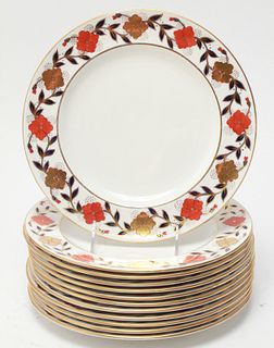 Royal Crown Derby Tiffany & Co. Dinner Plates, 12
