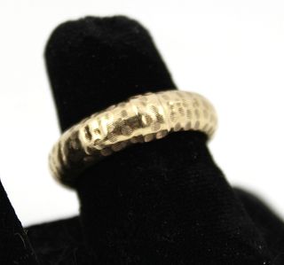 Modern Italian 14K Yellow Gold Hollow Ring