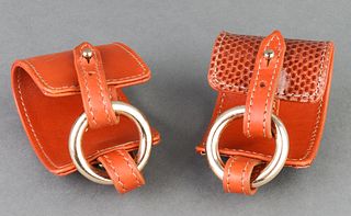 Leather & O-Ring Cuff Bracelets, 2
