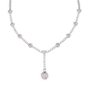 Gorgeous 4.00ct Diamond 18k WGold Heart Necklace