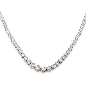 Platinum 5 Carats Diamonds Eternity Necklace