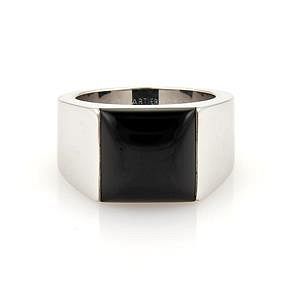 Cartier 18k White Gold Black Onyx Square Ring