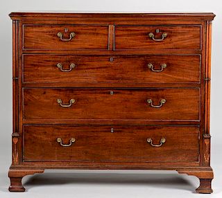 George III Floral Inlaid Chest of Drawers