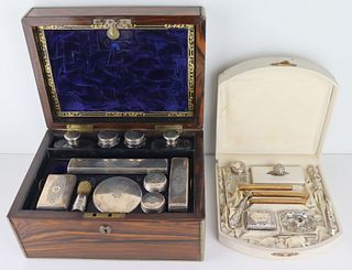 SILVER. Men's and Ladies' Travel Dressing Cases.