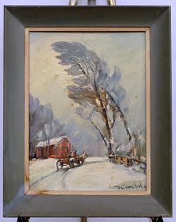 BELLA DE TIREFORT AMERICAN 1894-1993 SNOW SCENE