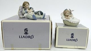 LOT OF 2 LLADRO SPANISH PORCELAIN CHILDREN FIGURES