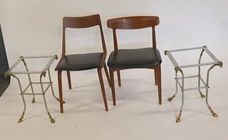 2 Midcentury Danish Chairs Together With A Pair