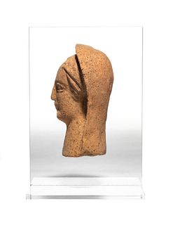 An Etruscan Terra Cotta Votive Half Head