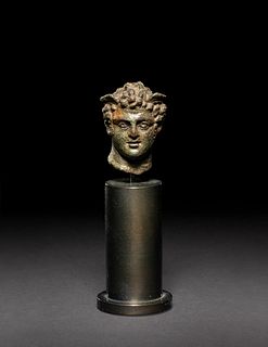 A Graeco-Roman Bronze Head of Hermes/Mercury