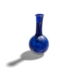 A Roman Marbled Blue Glass Bottle