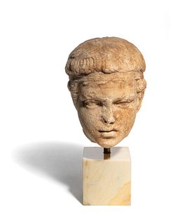 A Roman Marble Head of an Athlete