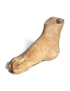 A Roman Marble Right Foot From a Statue