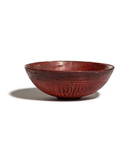 A Middle Eastern Slip-Decorated Pottery Bowl