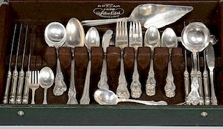 Towle Old Master Flatware, 68 pcs plus 2 plated servers